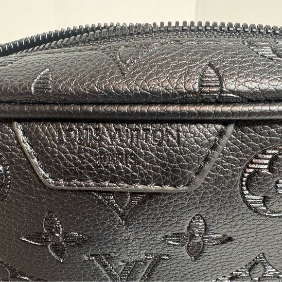 Louis Vuitton Black Embossed Monogram Crossbody Bag Leather - Picture 3 of 6